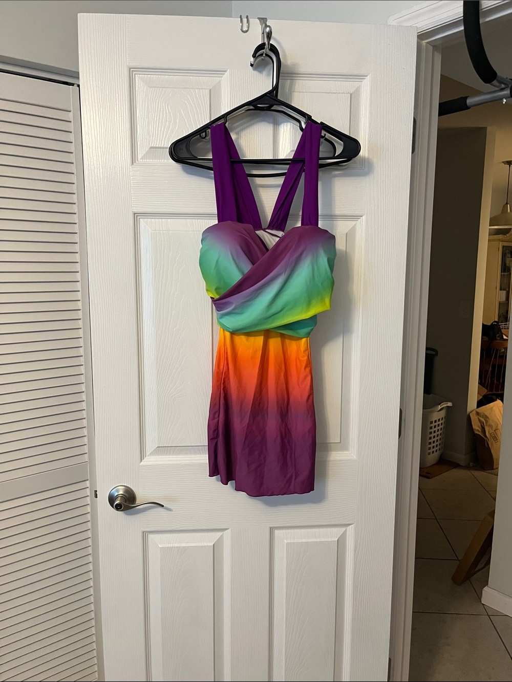 Rainbow Ombre Swim top - Purple XL